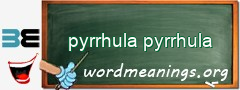 WordMeaning blackboard for pyrrhula pyrrhula